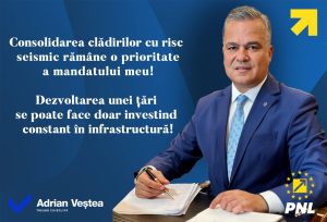 Ministrul Adrian Veștea: Consolidarea clădirilor cu risc seismic rămâne o prioritate majoră a Ministerului Dezvoltării, Lucrărilor Publice și Administrației